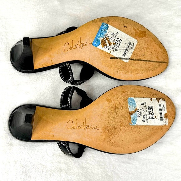 {Cole Haan} Y2K VTG Women’s Embellished Bejeweled Thong Sandal - Size 6.5B - Picture 10 of 15